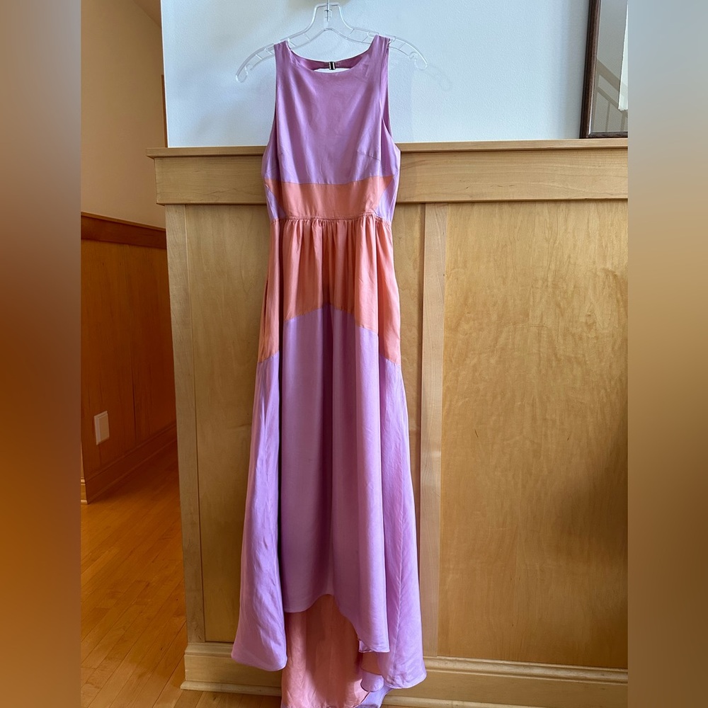tibi two tone halter style dress sz 2